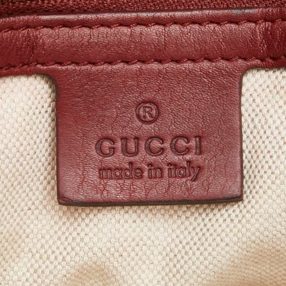 GUCCI Red Leather Tote Bag - Picture 13 of 16